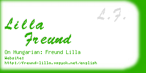 lilla freund business card